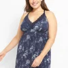 Chemises^Lane Bryant Strappy Back Chemise Twilight Floral