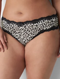 Sexy Panties^Lane Bryant Strappy-Back Cheeky Panty Animal Birch