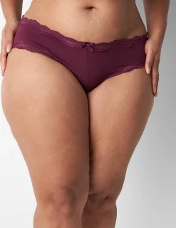 Sexy Panties^Lane Bryant Strappy-Back Cheeky Panty Grape Wine