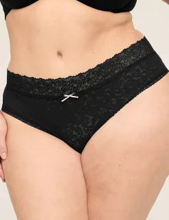 Cheeky Panties^Lane Bryant Stretch Lace Cheeky Panty Black