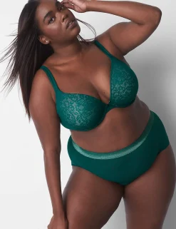 Brief Panties^Lane Bryant Stretch Lace High Leg Brief Panty June Bug