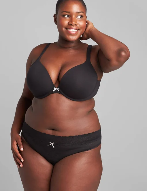 Thong Panties^Lane Bryant Stretch Lace Thong Panty Black