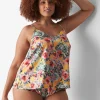 Sleep Separates^Lane Bryant Stretch Satin Sleep Cami Bright Gardens