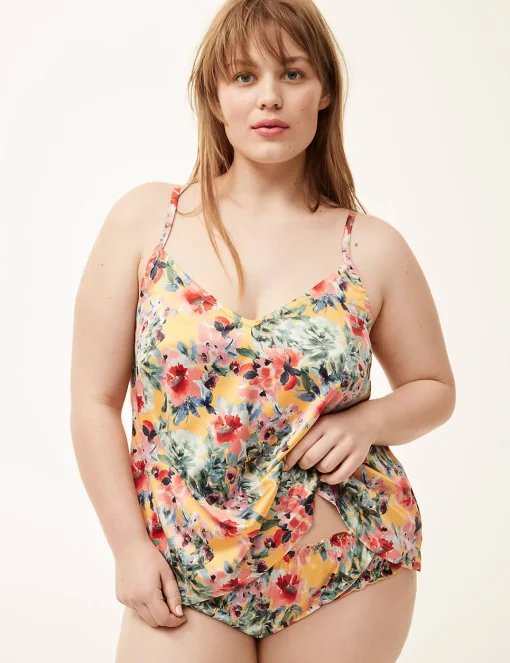 Sleep Separates^Lane Bryant Stretch Satin Sleep Cami Bright Gardens