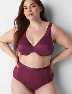 Full Coverage Bras^Lane Bryant Summer Sheer Lightly Lined Full Coverage Bra Grape Wine