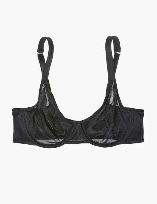 Underwire Bras^Lane Bryant Summer Sheer Unlined Balconette Bra Black