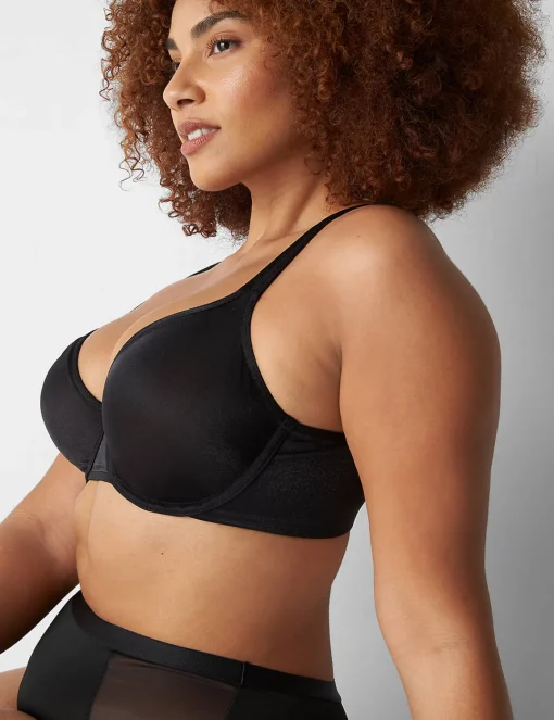 Underwire Bras^Lane Bryant Summer Sheer Unlined Balconette Bra Black