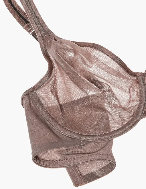 Underwire Bras^Lane Bryant Summer Sheer Unlined Balconette Bra Deep Taupe