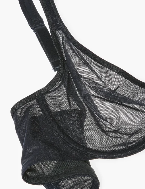 Underwire Bras^Lane Bryant Summer Sheer Unlined Balconette Bra Black