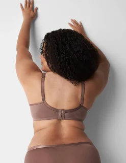 Underwire Bras^Lane Bryant Summer Sheer Unlined Balconette Bra Deep Taupe