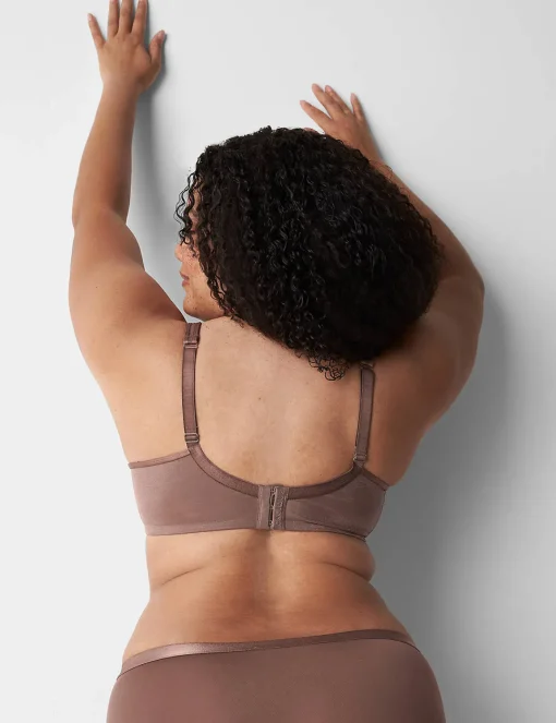 Underwire Bras^Lane Bryant Summer Sheer Unlined Balconette Bra Deep Taupe