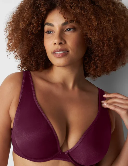 Plunge Bras^Lane Bryant Summer Sheer Unlined Plunge Bra Grape Wine