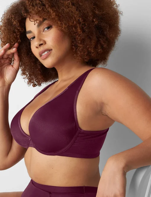 Plunge Bras^Lane Bryant Summer Sheer Unlined Plunge Bra Grape Wine