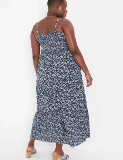 Maxi & Midi^Lane Bryant Sweetheart-Neck Tiered Maxi Dress Bursting Floral