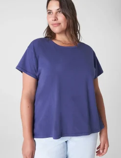 Knit Tops^Lane Bryant Swing Crew-Neck High-Low Tee Maritime Blue