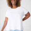 The Tee Shop^Lane Bryant Swing Crew-Neck High-Low Tee White