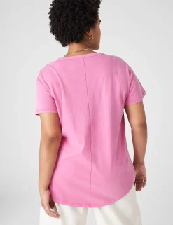 Knit Tops^Lane Bryant Swing Crew-Neck High-Low Tee Fiji Flower