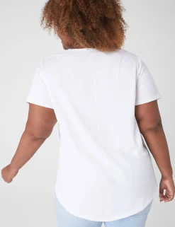 The Tee Shop^Lane Bryant Swing Crew-Neck High-Low Tee White