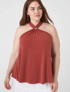 Shirts & Blouses^Lane Bryant Swing O-Ring Halter Top Brandy