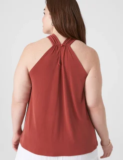 Shirts & Blouses^Lane Bryant Swing O-Ring Halter Top Brandy