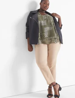 Knit Tops^Lane Bryant Swing Sleeveless Double-Layer Shell Bandana Print