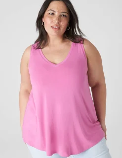 The Tee Shop^Lane Bryant Swing V-Neck Tank Fiji Flower