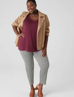 Knit Tops^Lane Bryant Swing V-Neck Tank Maroon