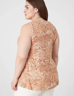 Knit Tops^Lane Bryant Swing V-Neck Tank Windmark Paisley