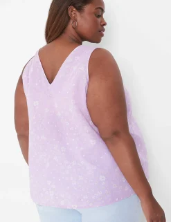 Shirts & Blouses^Lane Bryant Swing V-Neck Tank Lilac Floral