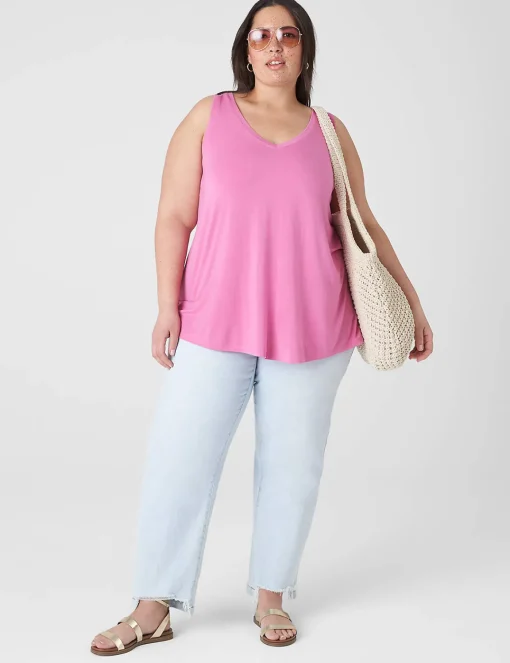 The Tee Shop^Lane Bryant Swing V-Neck Tank Fiji Flower