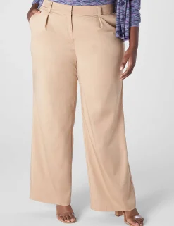 Wide Leg^Lane Bryant Tailored Wide Leg Chino Pant Safari
