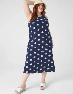 Casual^Lane Bryant Tank Racerback Midi Dress Star
