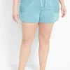 Sleep Separates^Lane Bryant Terry Fabric-Mix Sleep Short Tahitian Tide