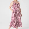Fit & Flare^Lane Bryant Tie-Front Bustier Top Midi Dress Ikat Soiree