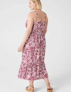 Fit & Flare^Lane Bryant Tie-Front Bustier Top Midi Dress Ikat Soiree