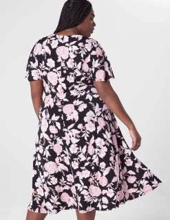 Fit & Flare^Lane Bryant Tie-Waist Dress Adelaide Floral