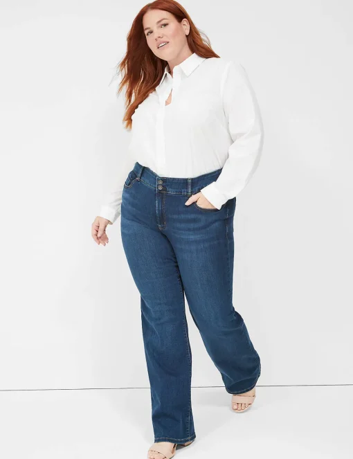 Bootcut^Lane Bryant Tighter Tummy Fit High-Rise Boot Jean Dark Denim