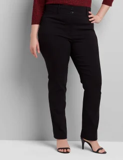 4-Season Collection^Lane Bryant Tighter Tummy High-Rise Straight 4-Season Pant Black
