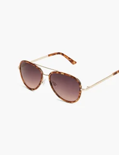 Sunglasses^Lane Bryant Tort Outlined Avaitor With Brown Le Natural Tortoise