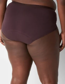 Brief Panties^Lane Bryant Total Confidence Full Brief Panty Chocolate Plum