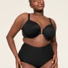 Underwire Bras^Lane Bryant Totally Smooth Full Coverage Front-Close Bra Black