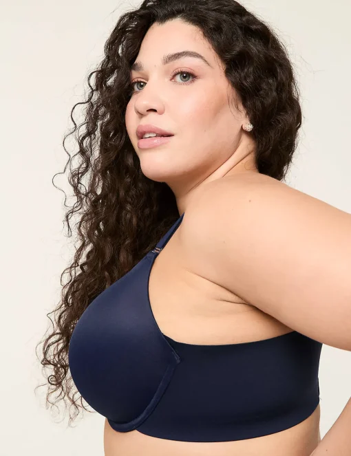 Underwire Bras^Lane Bryant Totally Smooth Lightly Lined Full Coverage Bra Maritime Blue