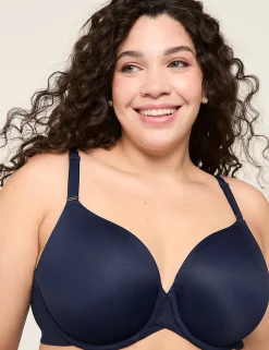 Underwire Bras^Lane Bryant Totally Smooth Lightly Lined Full Coverage Bra Maritime Blue