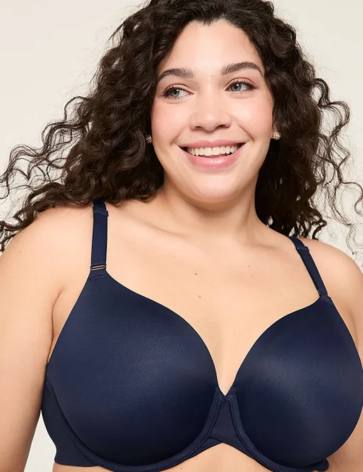 Underwire Bras^Lane Bryant Totally Smooth Lightly Lined Full Coverage Bra Maritime Blue