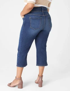 Crops, Capris And Shorts^Lane Bryant Ultra High-Rise Straight Leg Capri Jean Dark Denim
