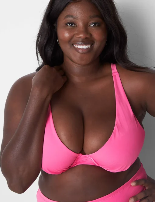 Swim Tops^Lane Bryant Underwire Swim Bikini Top Sugar Plum