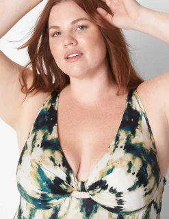 Swim Tops^Lane Bryant Underwire Swim Tankini Top Pebbles