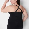 Swim Tops^Lane Bryant Underwire Swim Tankini Top Black