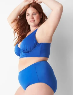Swim Tops^Lane Bryant Underwire V-Wire Bikini Swim Top Beaucoup Blue