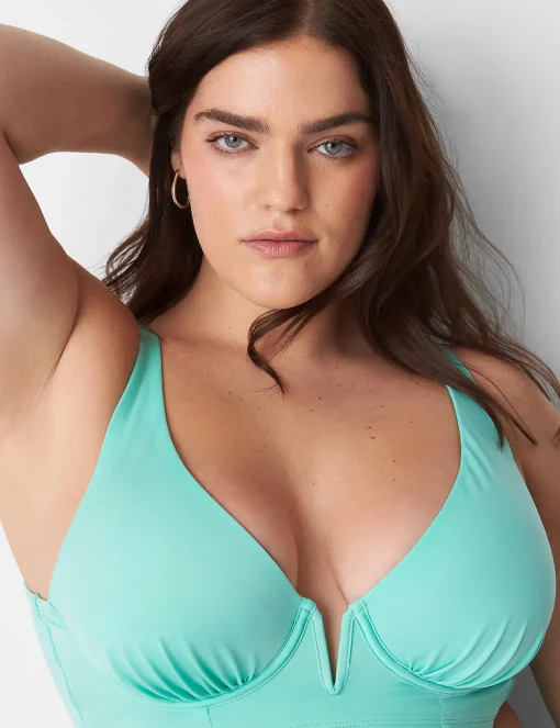 Swim Tops^Lane Bryant Underwire V-Wire Bikini Swim Top Cockatoo